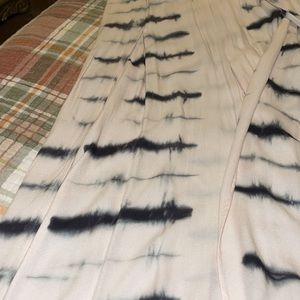 Tye dye wrap pants.